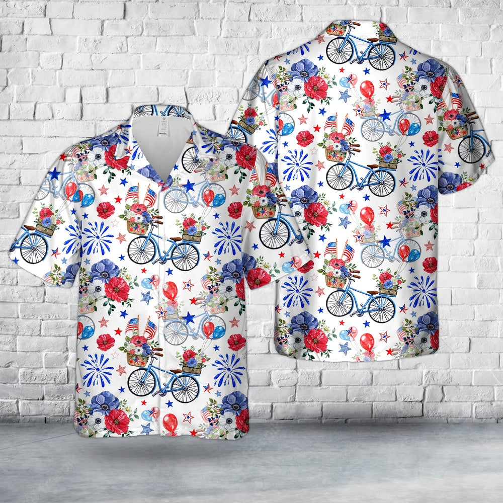 4Th Of July Hawaiian Shirts NNA Festive 4th of July Hawaiian Shirt Hawaiian Beach Shirts For Men Women