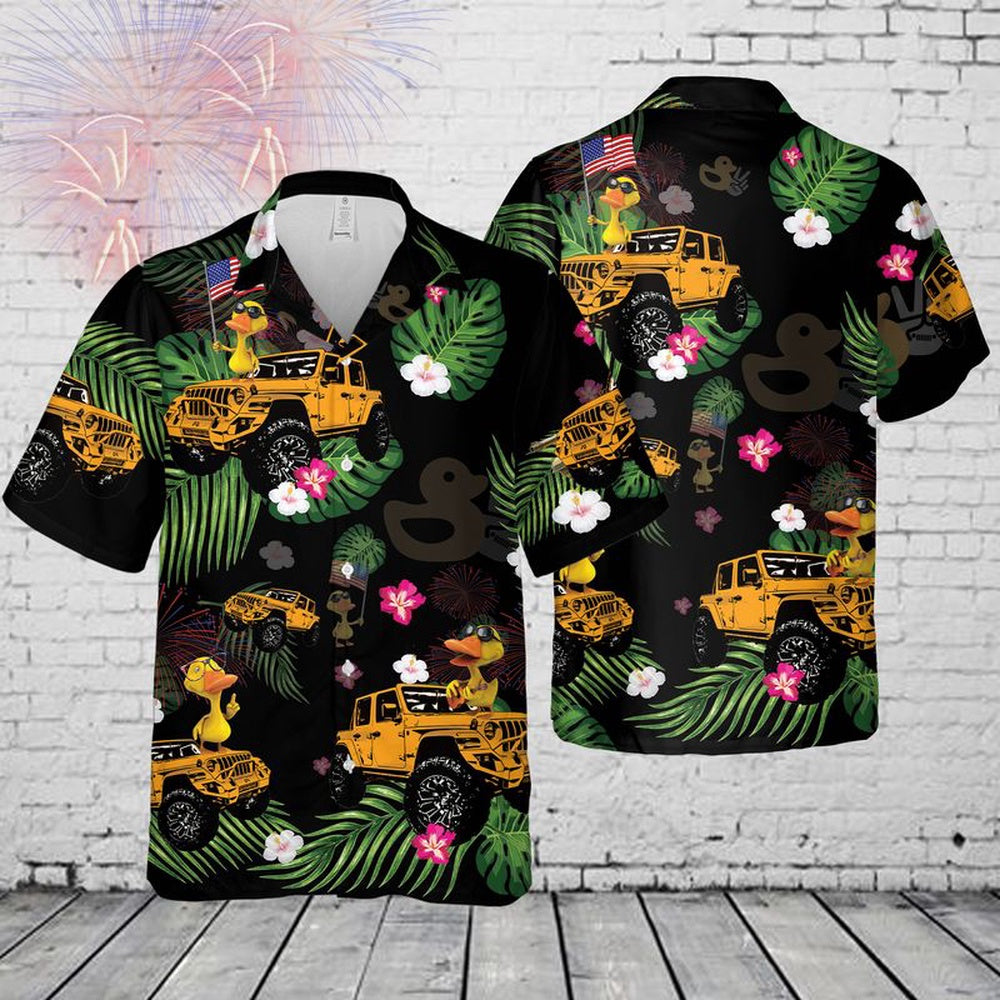 4Th Of July Hawaiian Shirts NNA Jp Duck 4th July Hawaiian Shirt Hawaiian Beach Shirts For Men Women