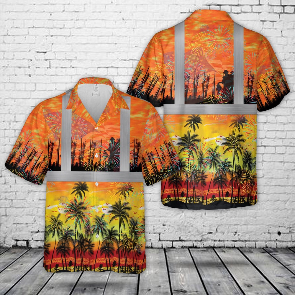 4Th Of July Hawaiian Shirts NNA Logger Tropical 4th Of July Hawaiian Shirt Hawaiian Beach Shirts For Men Women