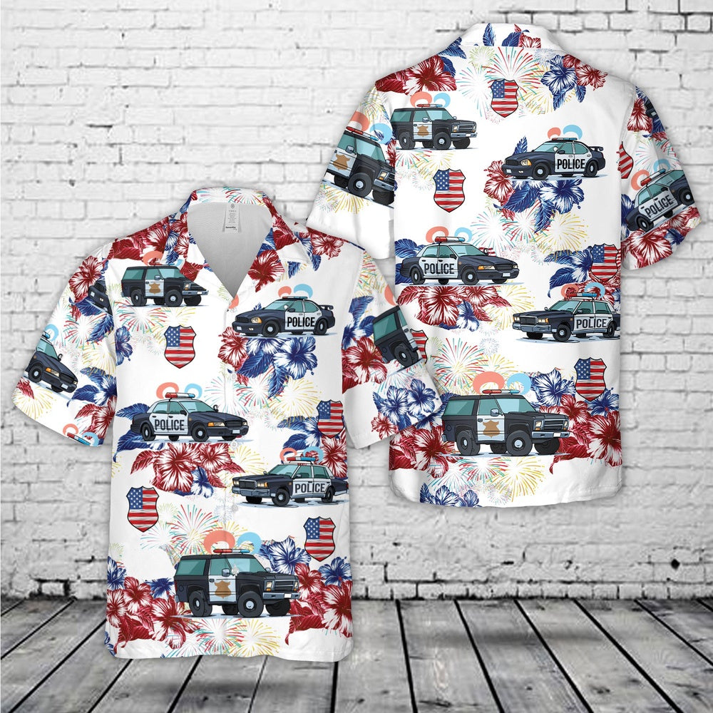 4Th Of July Hawaiian Shirts NNA Police Truck 4th Of July Hawaiian Shirt Hawaiian Beach Shirts For Men Women