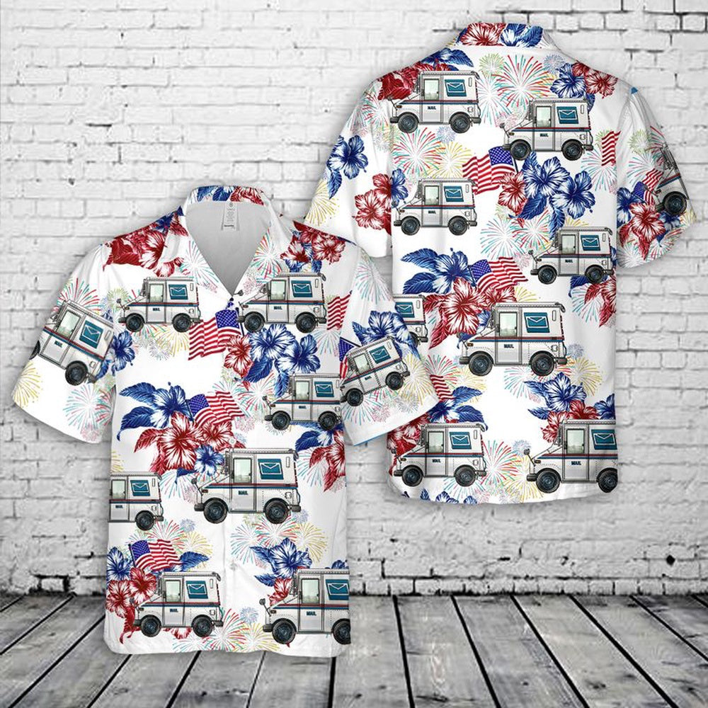 4Th Of July Hawaiian Shirts NNA Postal Worker 4th Of July Hawaiian Shirt Hawaiian Beach Shirts For Men Women