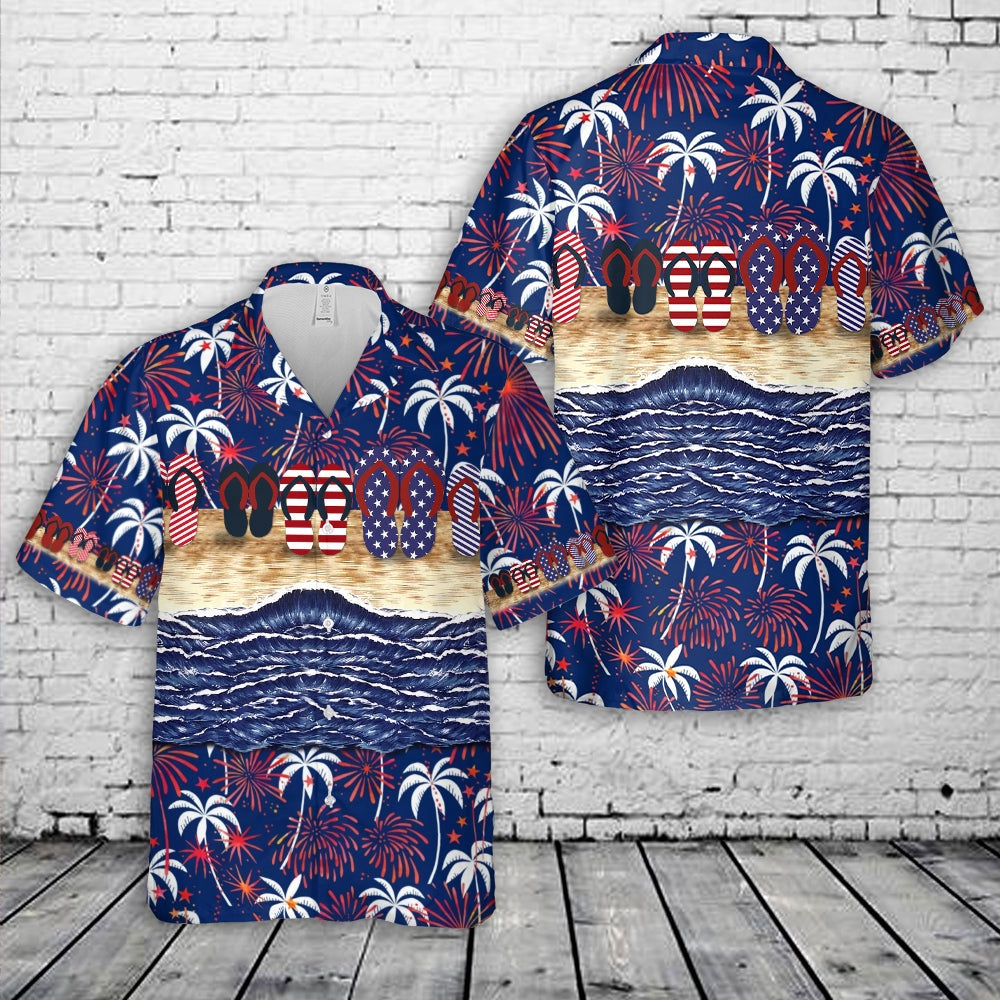 4Th Of July Hawaiian Shirts NNA Slippers 4Th Of July Hawaiian Shirt Military Aloha Shirts