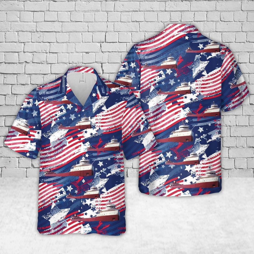 4Th Of July Hawaiian Shirts NNA Ss Edmund Fitzgerald 4Th Of July Hawaiian Shirts NNA Military Aloha Shirts