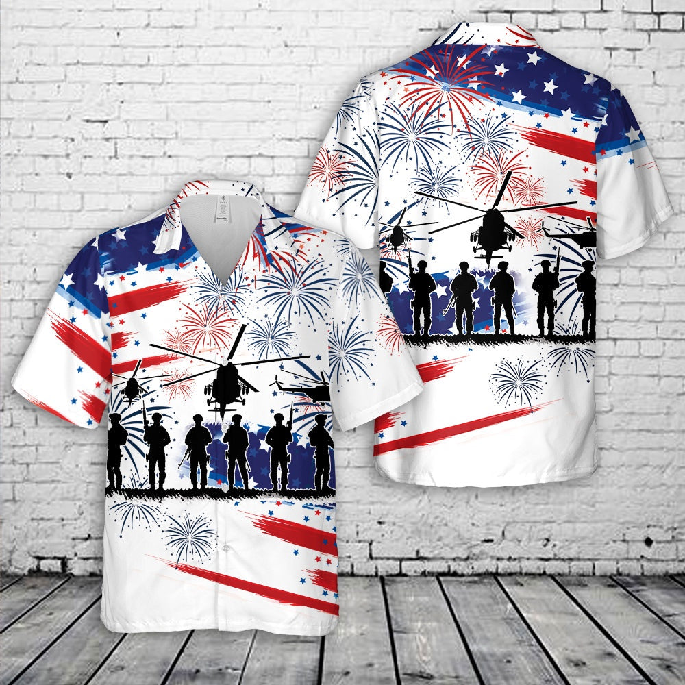 4Th Of July Hawaiian Shirts NNA Us 4Th Of July Hawaiian Shirt Military Aloha Shirts