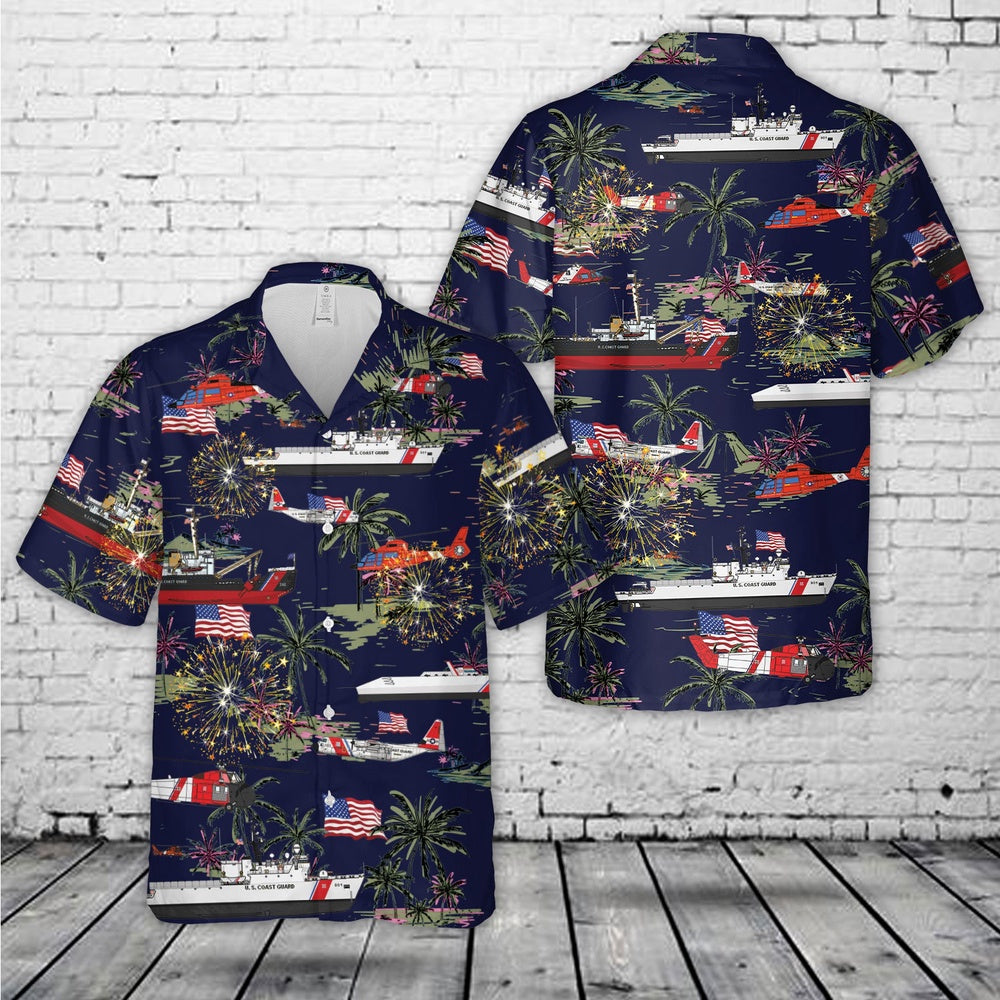 4Th Of July Hawaiian Shirts NNA Us Coast Guard 4Th Of July Hawaiian Shirts NNA Military Aloha Shirts
