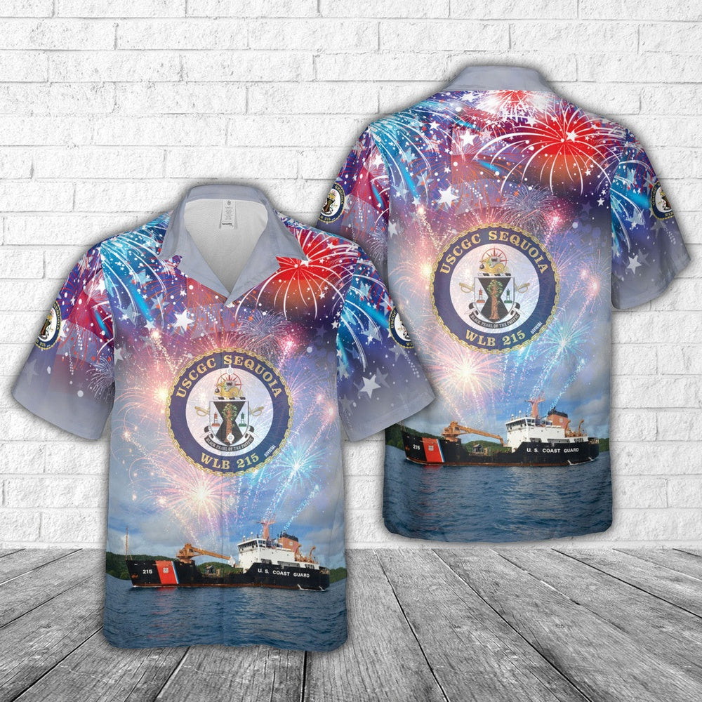 4Th Of July Hawaiian Shirts NNA Us Coast Guard Uscgc Sequoia (Wlb-215) 4Th Of July Hawaiian Shirt  Military Aloha Shirts