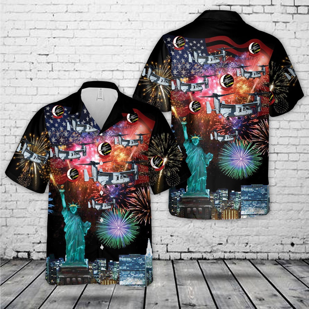 4Th Of July Hawaiian Shirts NNA Us Marine Corps Bell-Boeing Mv-22B Osprey Of Vmmt-204 ''Raptors'' 4Th Of July Hawaiian Shirt Military Aloha Shirts