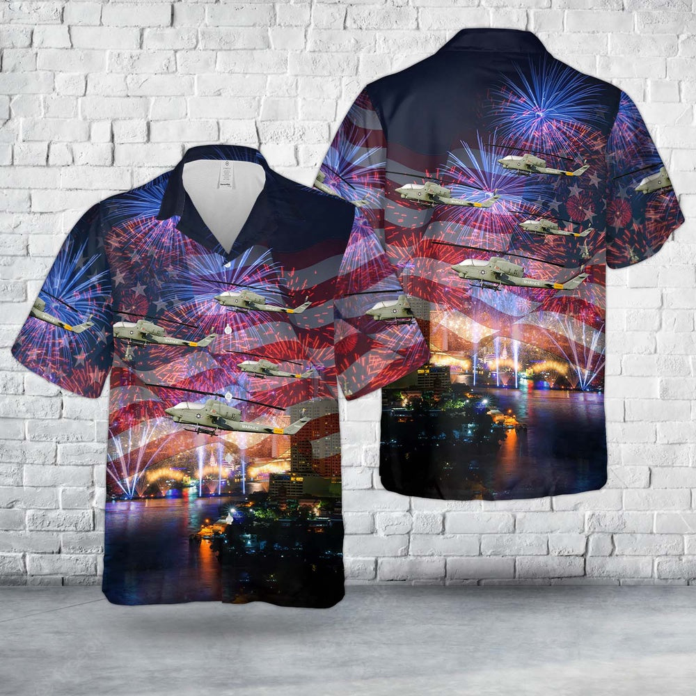 4Th Of July Hawaiian Shirts NNA Us Marine Corps Bell Ah-1J Sea Cobra (209) 4Th Of July Hawaiian Shirt  Military Aloha Shirts