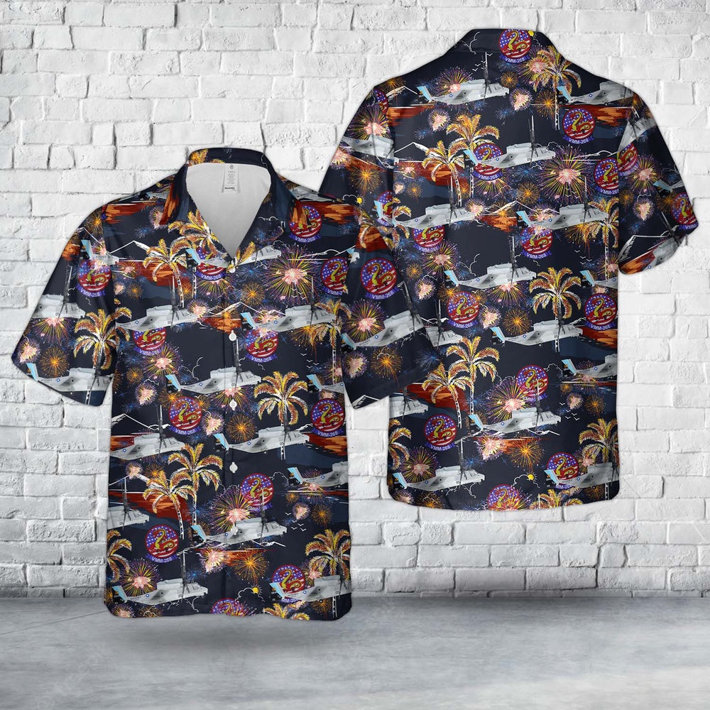 4Th Of July Hawaiian Shirts NNA Us Marine Corps Vmm-268 Mv-22B Osprey 4Th Of July Hawaiian Shirt Military Aloha Shirts