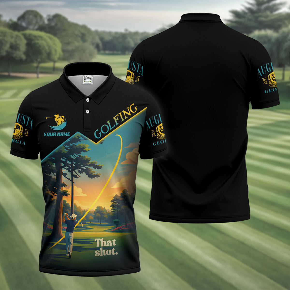 That Shot Augusta Georgia Golf Tournament HFN Polo Golf Shirt For Men Women - Image 4