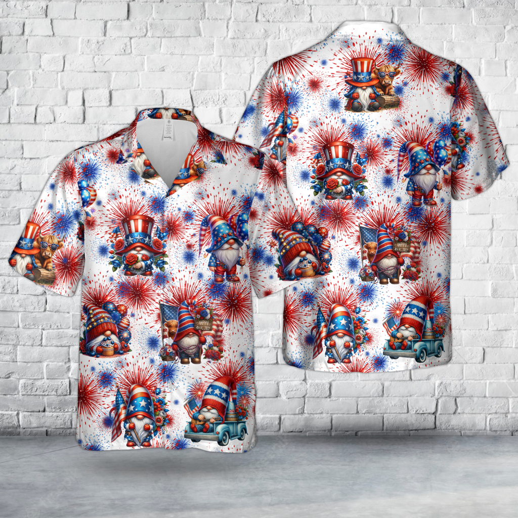 4th Of July Gnomes Hawaiian Shirt NNA
