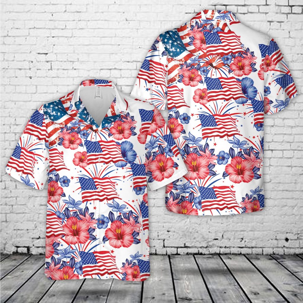4th Of July USA Flag Hawaiian Shirt NNA