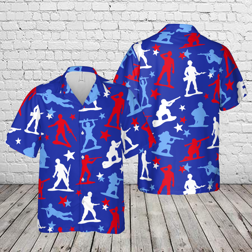 4th of July Army Patriotic Soldier Hawaiian Shirt NNA