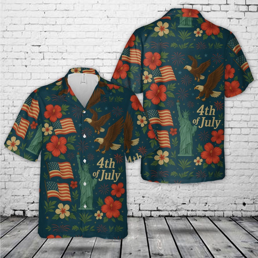 4th Of July Eagle Hawaiian Shirt NNA