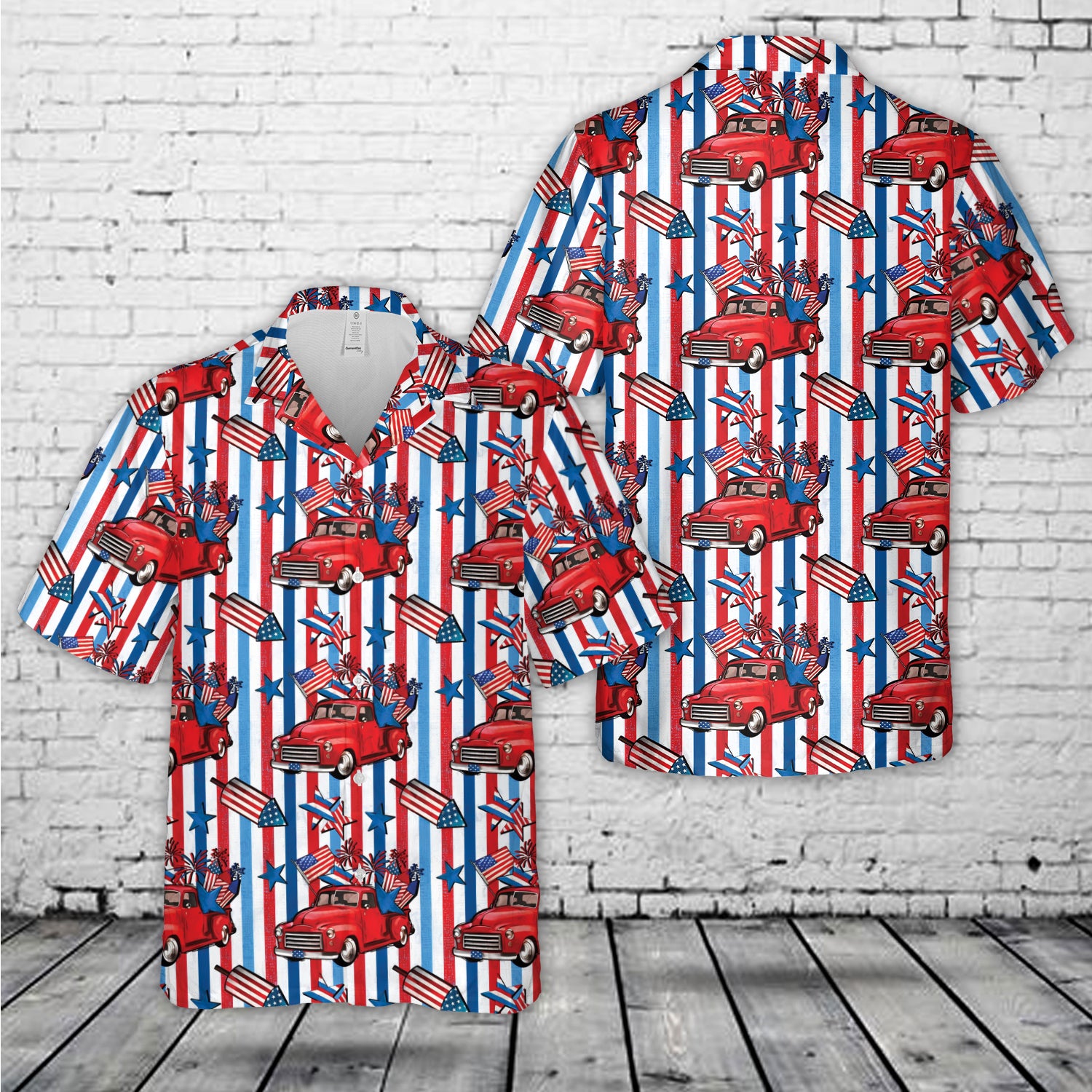 4th of July Truck Hawaiian Shirt NNA