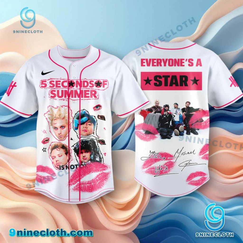 5 Seconds Of Summer Everyone’s A Star Tour 2026 Baseball Jersey HG
