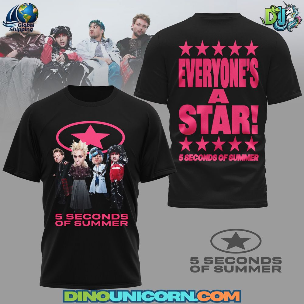 5 Seconds of Summer T-Shirt Hoodie Or Zip-up Hoodie NNA