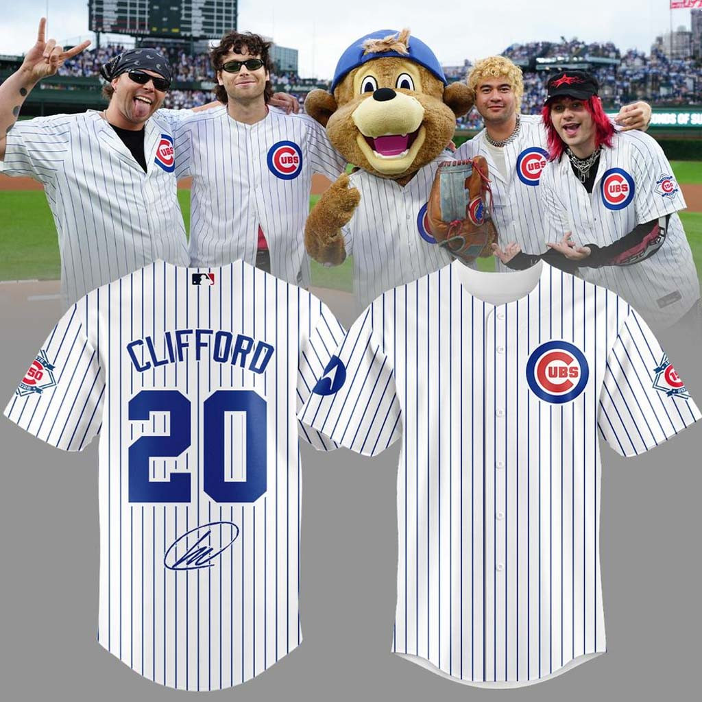 5 Seconds Of Summer X Chicago Cubs Signature Baseball Jersey HG #20 Clifford Jersey Gift For Fans