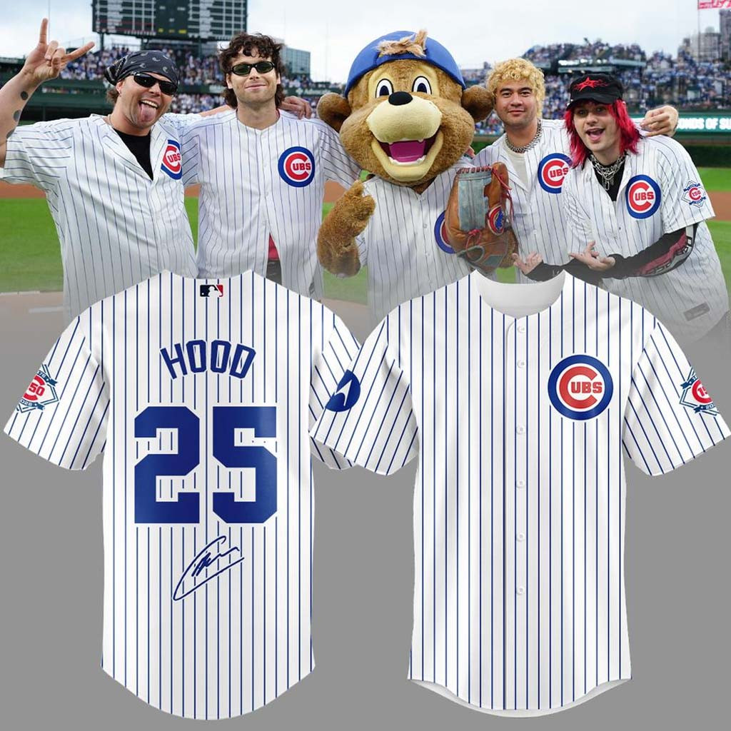 5 Seconds Of Summer X Chicago Cubs Signature Baseball Jersey HG #25 Hood Jersey Gift For Fans