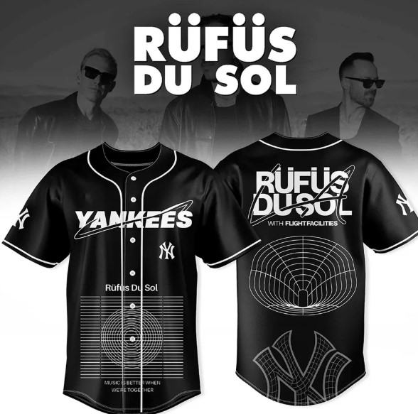 Rufus Du Sol Inhale Exhale World Tour Merch X NY Yankes Jersey Gifts For Rufus Du Sol Fans HG