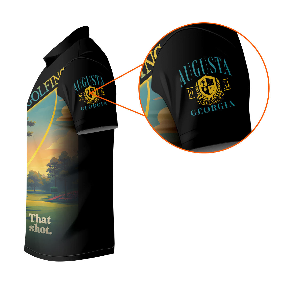 Augusta Georgia Golf Tournament HFN Polo Golf Shirt For Men Women Performance HFN Polo Golf Shirt - Image 5