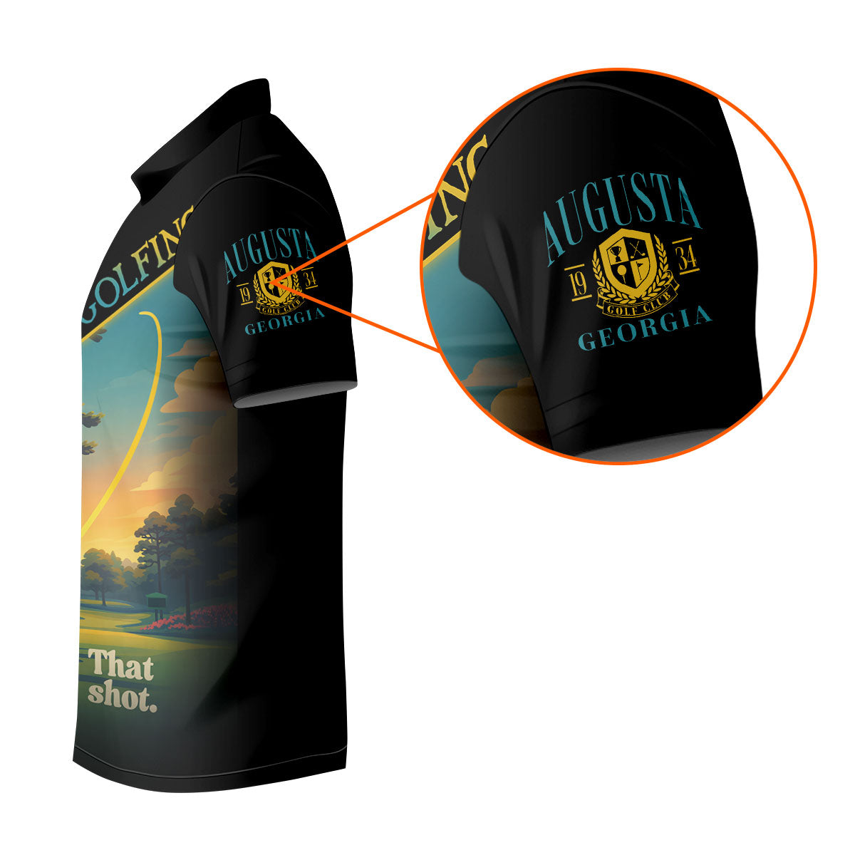 That Shot Augusta Georgia Golf Tournament HFN Polo Golf Shirt For Men Women - Image 5