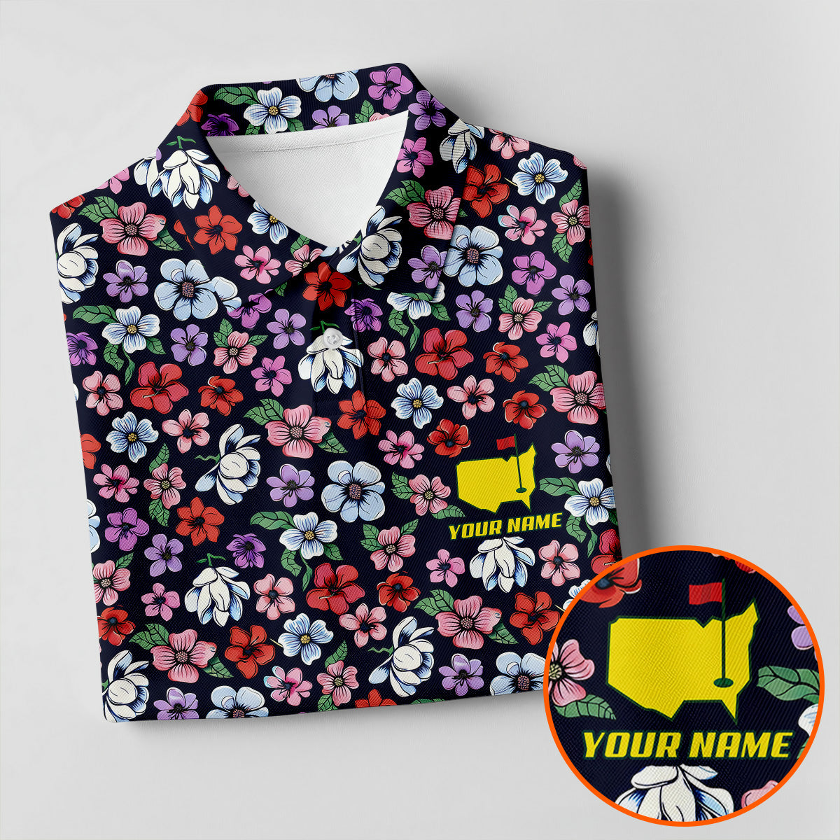 Azalea Floral Performance HFN Polo Golf Shirt Golf Tournament Gift - Image 5