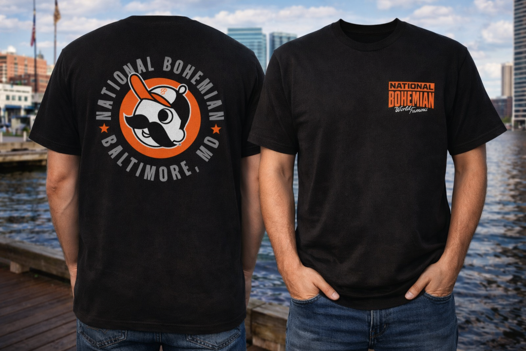 National Bohemian Merch Black T-Shirt Gifts For Father P3N