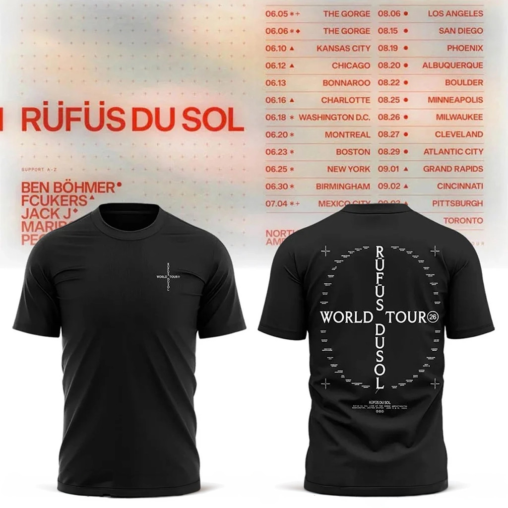 Rufus Du Sol Merch 2026 RDS North America Tour T-Shirt Rufus Du Sol Shirt Music Lover Gifts - T-Shirt HG