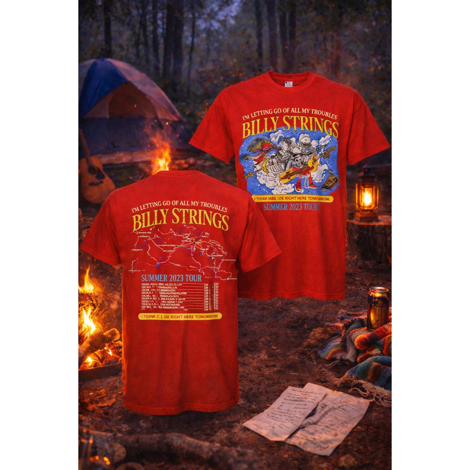 Billy Strings Merch Rafting Summer Tour Poster Shirt P3N - Image 2