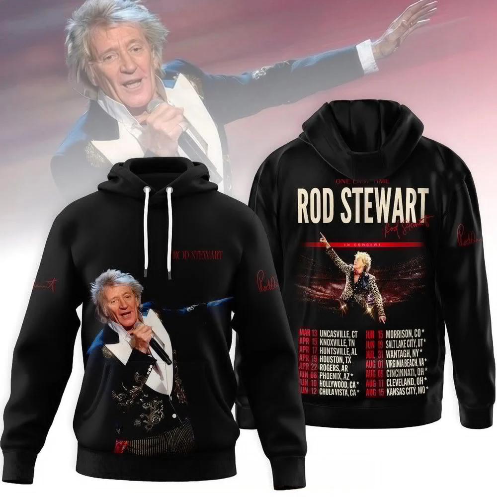 Rod Stewart Merch One Last Time Rod Stewart Hoodie Unique Gifts For Music Lovers - Hoodie HG