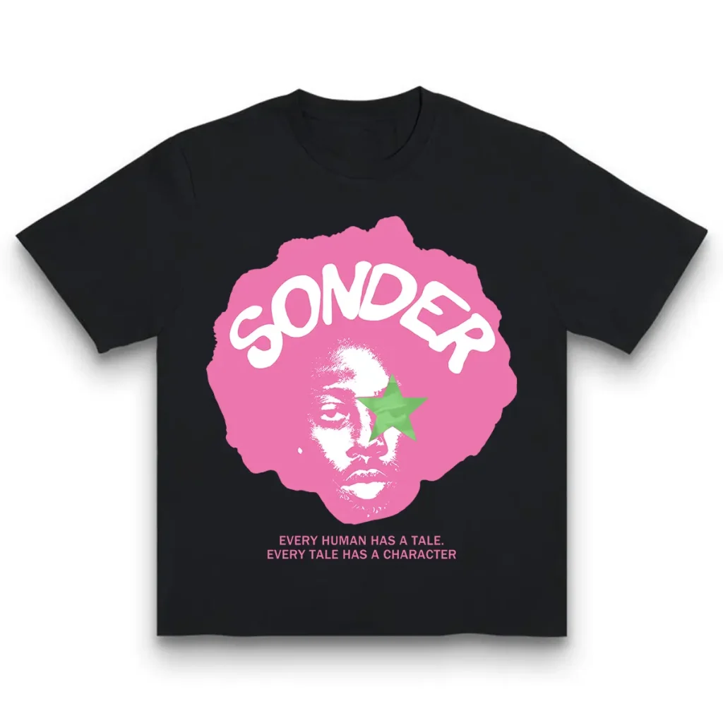 Sonder Geometric Print Graphic Tee - HG Casual Fit Fashion Streetwear Round Neck Top, Made in USA, Mens Gifts, Chinese New Year Gift for Boyfriend, Mens Clothing,sohochic