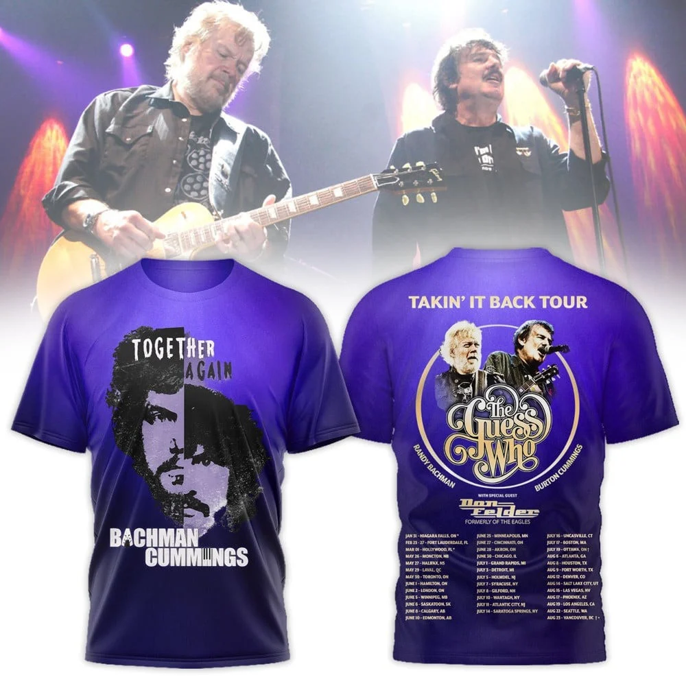 The Guess Who Bachman Cummings T-Shirt TGH Fan Clothes Rock Tour Clothing - T-Shirt HG
