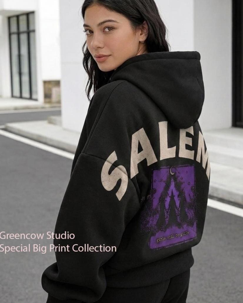 Shoulder-to-Shoulder Salem HG Witchy Halloween Hoodie, Salem Massachusetts Halloween Sweatshirt, Spooky Girls Weekend Gift - Image 3