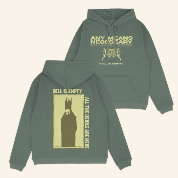 Any Means Necessary Merch Hell Is Empty Hoodie Gift Ideas For Wife Men P3N