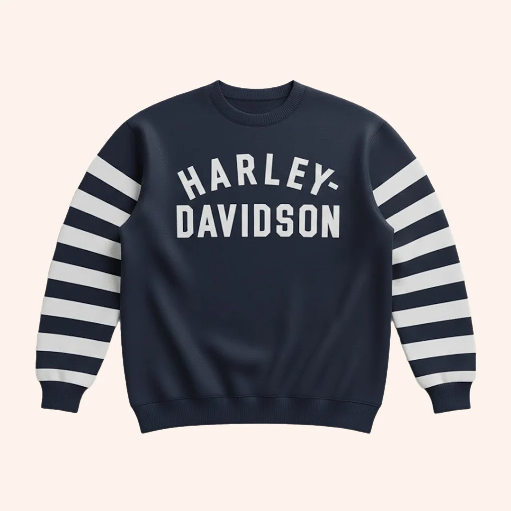 Bronson Reed Harley Davidson Striped Sweatshirt Unique Gifts For Boyfriend - Sweatshirt HG