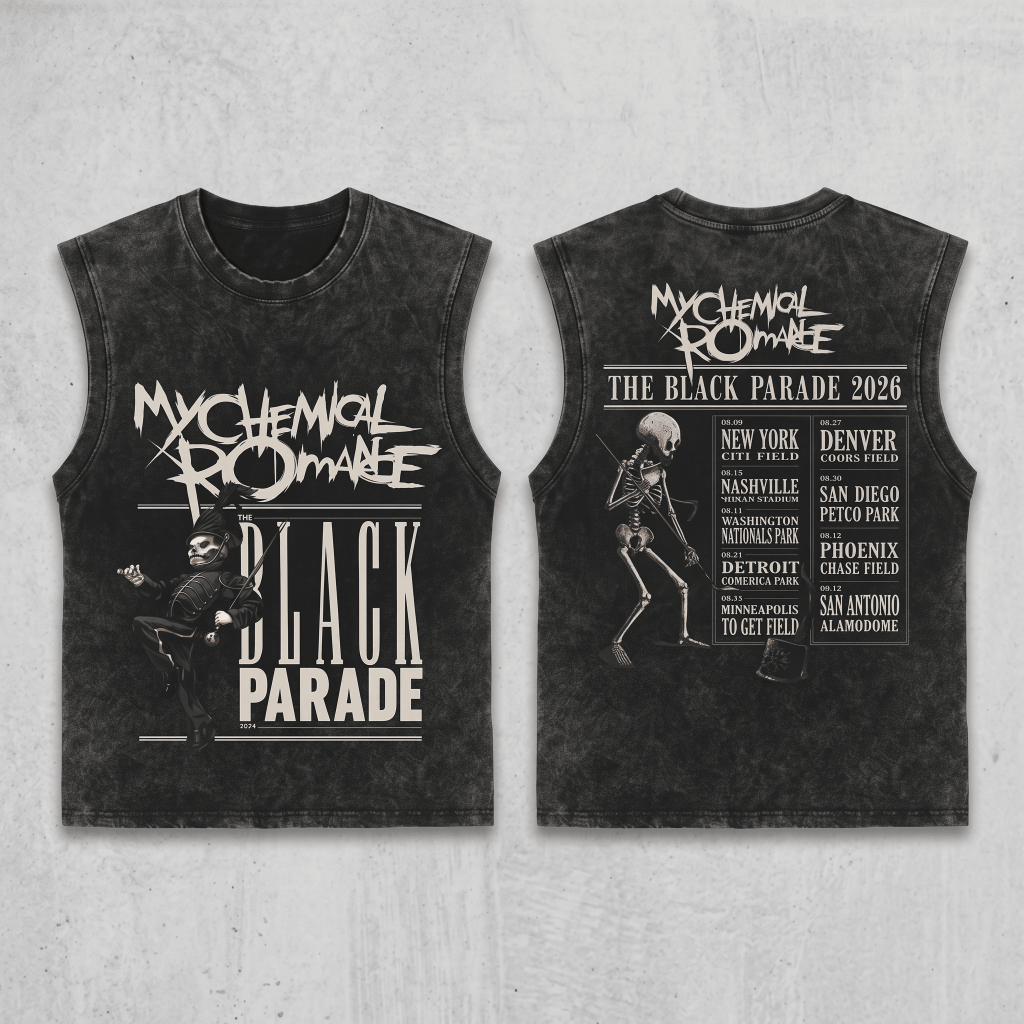 My Chemical Romance The Black Parade 2026 Tour North America Vintage T-Shirt MCR Merch Gifts - Tank Top HG