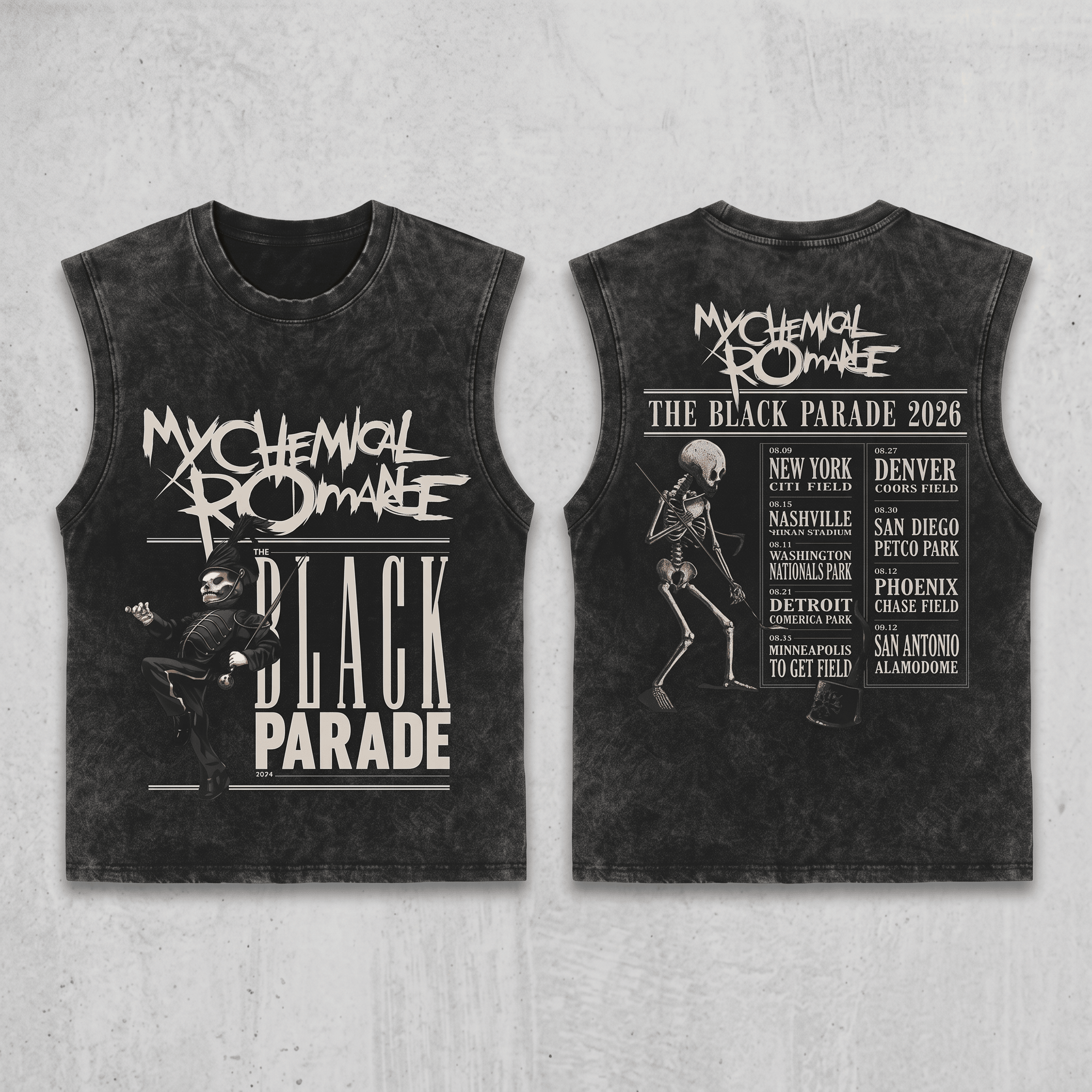 My Chemical Romance The Black Parade 2026 Tour North America Vintage T-Shirt MCR Merch Gifts - Tank Top HG