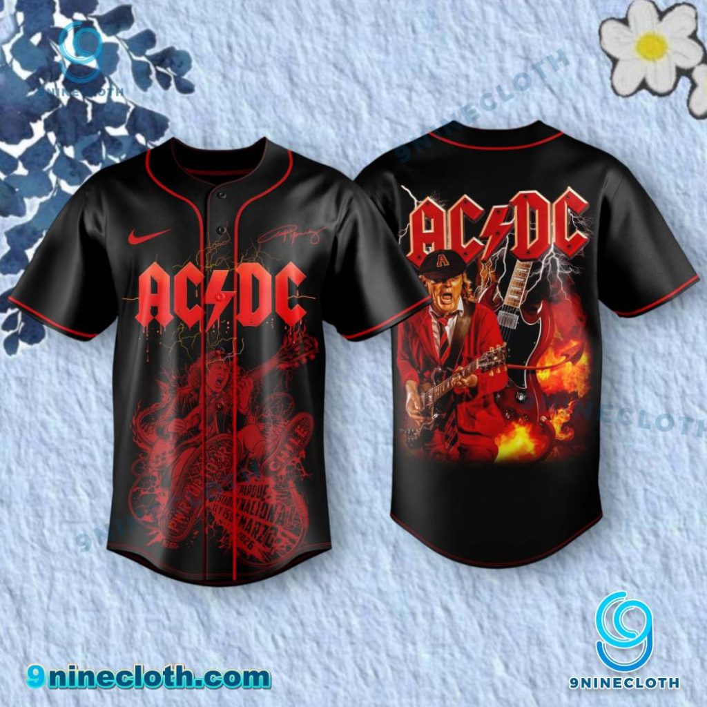 AC/DC 2026 Pwr Up Tour Chile Baseball Jersey HG