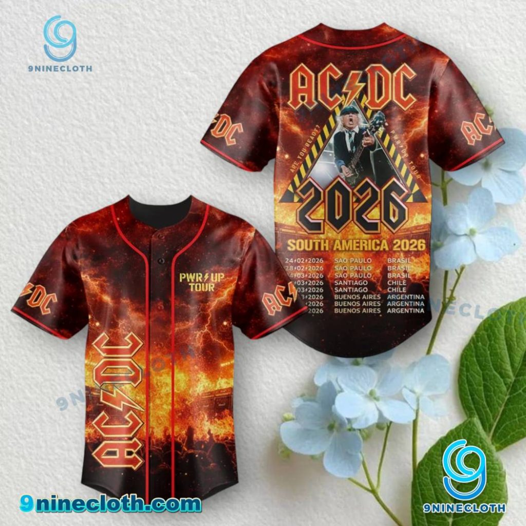 AC/DC 2026 South America Tour Baseball Jersey HG