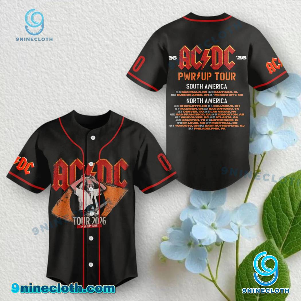 AC/DC Angus Young Pwr Up Tour 2026 Personalized Baseball Jersey HG - Image 4
