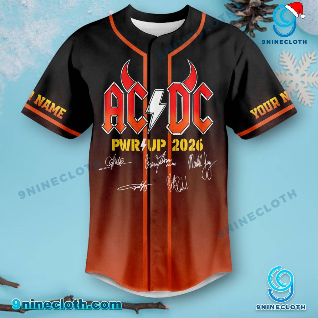 AC/DC Pwr Up 2026 Tour Personalized Baseball Jersey HG - Image 2