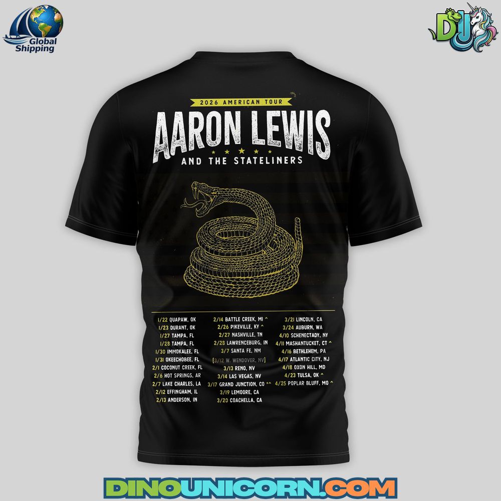 Aaron Lewis American Tour T-Shirt Hoodie Or Zip-up Hoodie NNA - Image 2