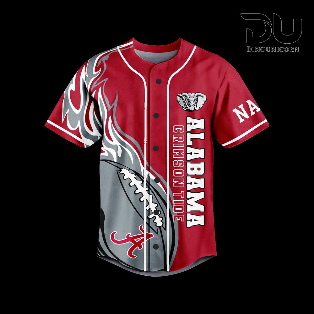 Alabama Crimson Tide Football NCAA Baseball Jersey NNA - Image 2