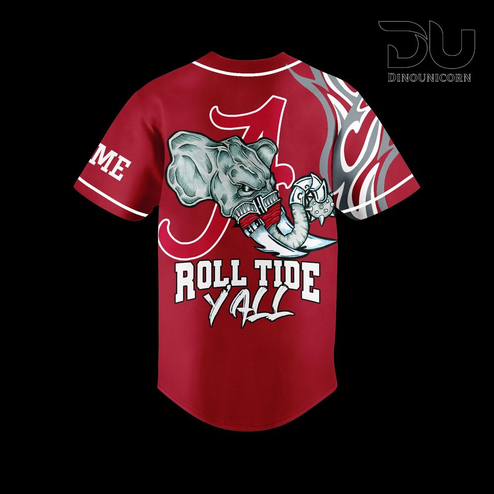 Alabama Crimson Tide Football NCAA Baseball Jersey NNA - Image 3