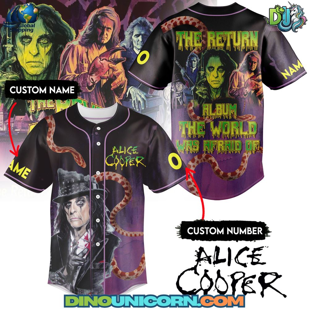 Alice Cooper Baseball Jersey NNA