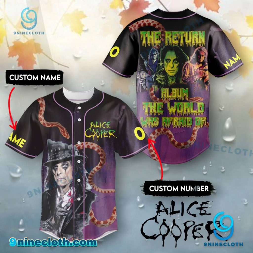 Alice Cooper The Return Album The World Was Afraid Of Personalized Baseball Jersey HG