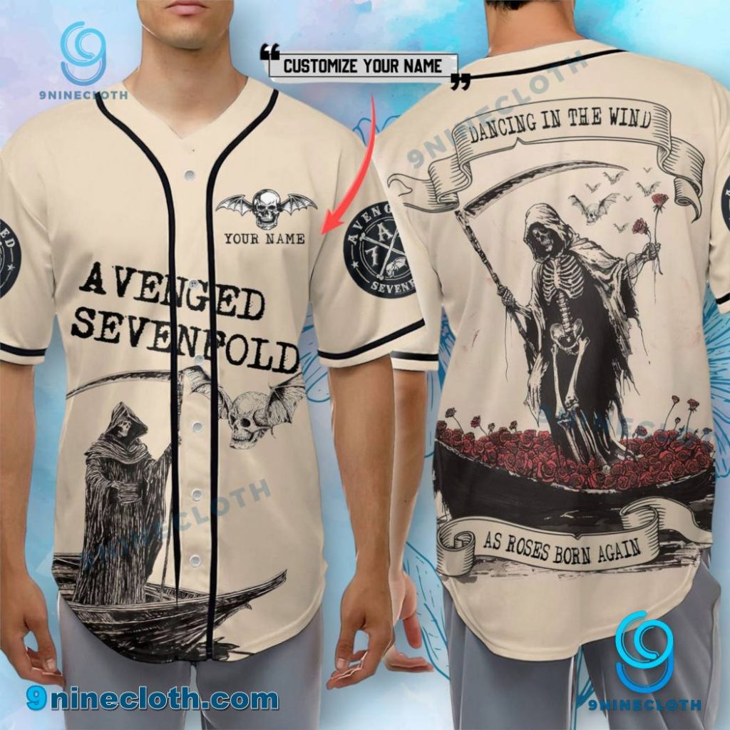 Avenged Sevenfold Dancing In The Wind As Roses Born Again Personalized Baseball Jersey HG