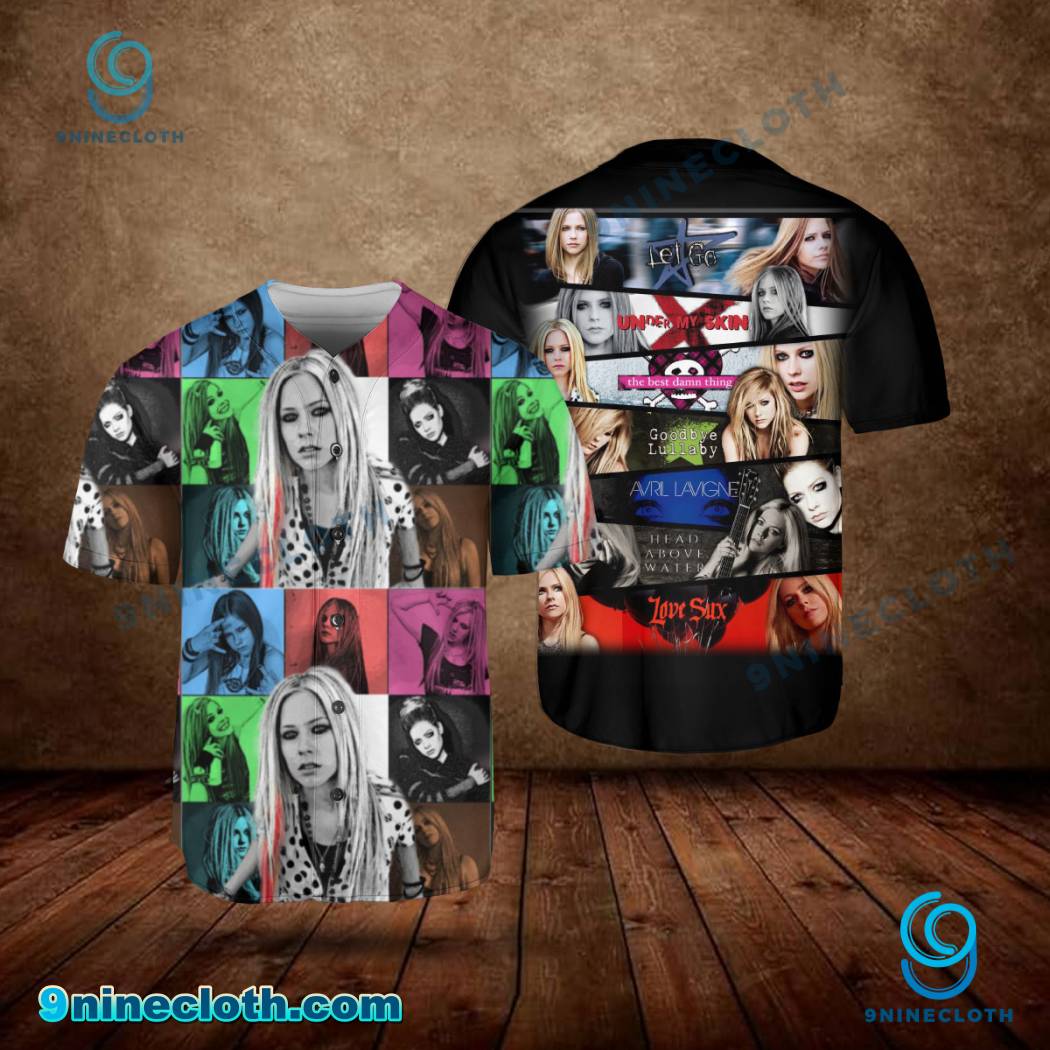 Avril Lavigne Collage Baseball Jersey HG