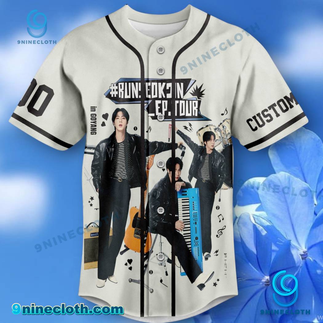 BTS Jin Runseokjin Ep.tour 2025 Personalized Baseball Jersey HG - Image 2